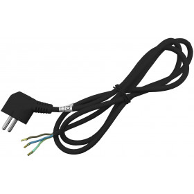Rewireable Cord 3G1.5 1.5m with Earthed Plug Black