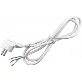 Rewireable Cord 3G1.5 1.5m with Earthed Plug White