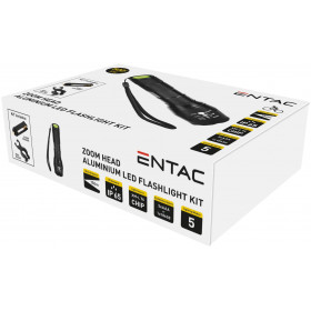 Entac Flashlight Focusable Alu 5W (+Bicycle handlebar adapter)