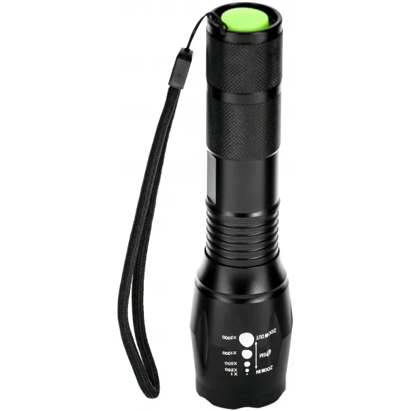 Entac Flashlight Focusable Alu 5W (+Bicycle handlebar adapter)