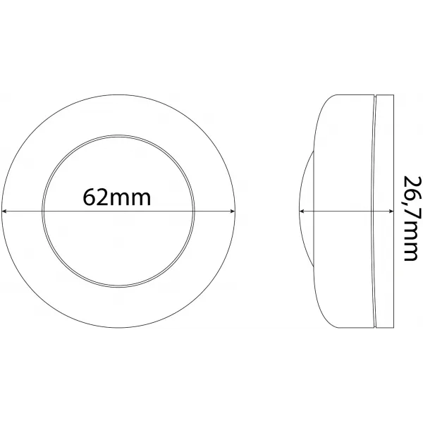 Entac Mini Portable Night Light 0.45W RGB + Remote 6pcs/pack