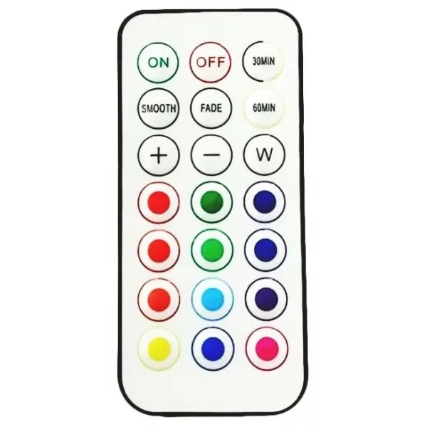 Entac Mini Portable Night Light 0.45W RGB + Remote 6pcs/pack