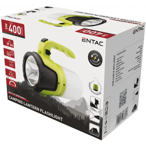 Entac Flashlight 5W - with camping lamp function