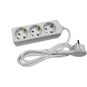 Socket Extension Cord S1 3 Sockets 1.5m Flat head