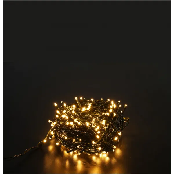Christmas IP44 100 LED String WW 10m with Solar Spike