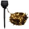 Christmas IP44 100 LED String WW 10m with Solar Spike