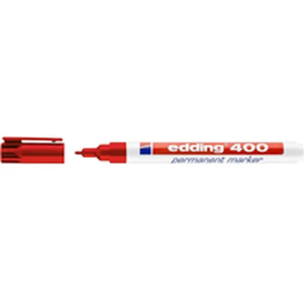 Permanent marker Edding 400-02 Red 1 mm (10 Units)