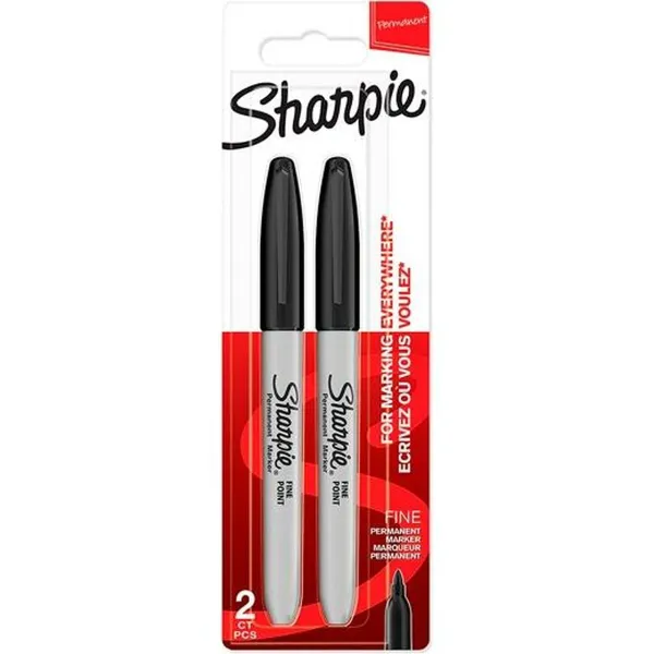 Tussisetti Sharpie Musta 2 Kappaletta (12 osaa)