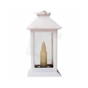 Entac LED Candle Lantern White 17cm