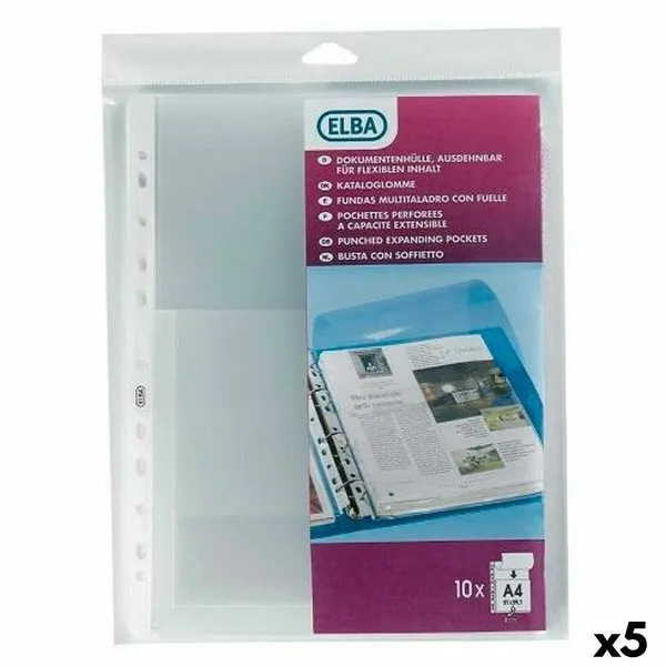 Pārvalki Elba Caurspīdīgs A4 10 Daudzums (5 gb.)