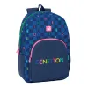 School Bag Benetton Damero Navy Blue 30 x 46 x 14 cm