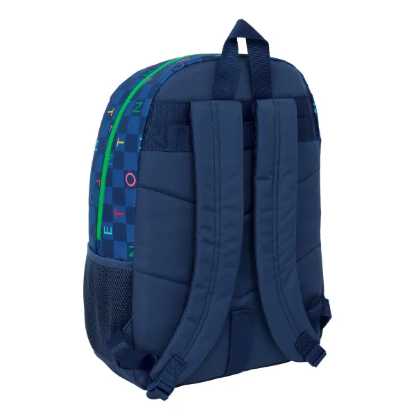 Skolas soma Benetton Damero Tumši Zils 30 x 46 x 14 cm