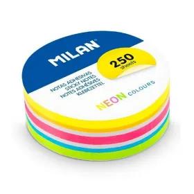 Set of Sticky Notes Milan Neon Multicolour 12 Pieces (18 Units)