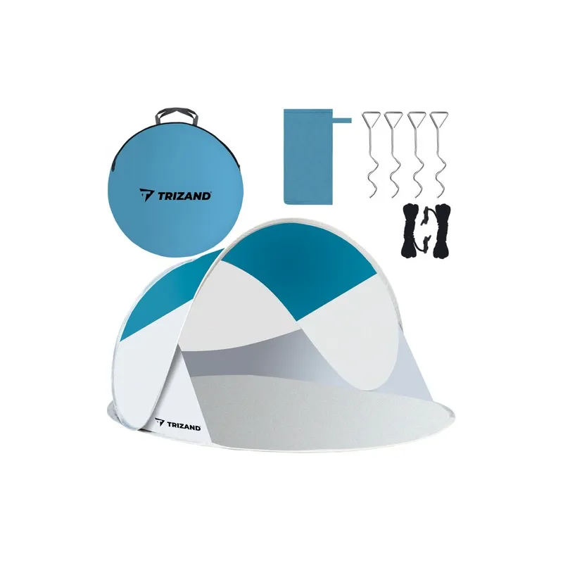 Beach tent 220x120x90cm - turquoise - gray