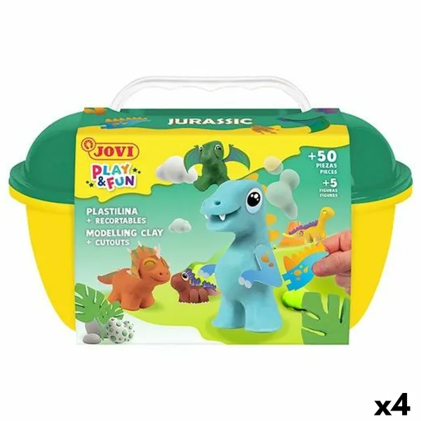Muovailuvahapeli Jovi PLAY&FUN JURASIC Monivärinen (4 osaa)