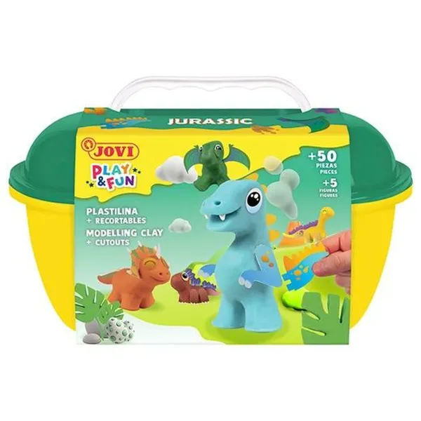 Muovailuvahapeli Jovi PLAY&FUN JURASIC Monivärinen (4 osaa)