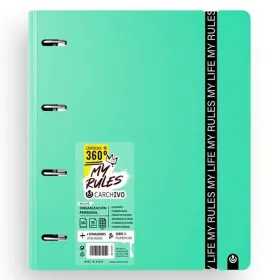 Ring binder Carchivo CARPEBLOCK 360 MY RULES Jade A4 (8 Units)