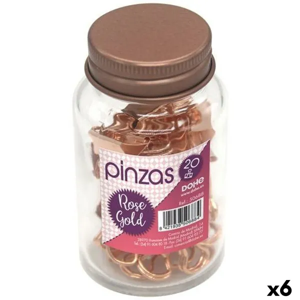 Nipistimet DOHE Hopeinen Metalli 19 mm 20 Kappaletta (6 osaa)