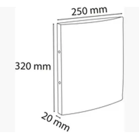 Ring binder Exacompta Black A4 (20 Units)