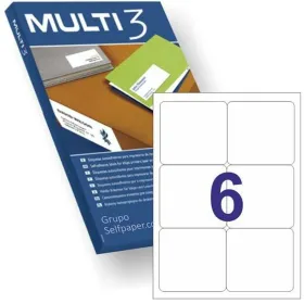 Adhesive labels MULTI 3 White 100 Sheets 99,1 x 93,1 mm (5 Units)