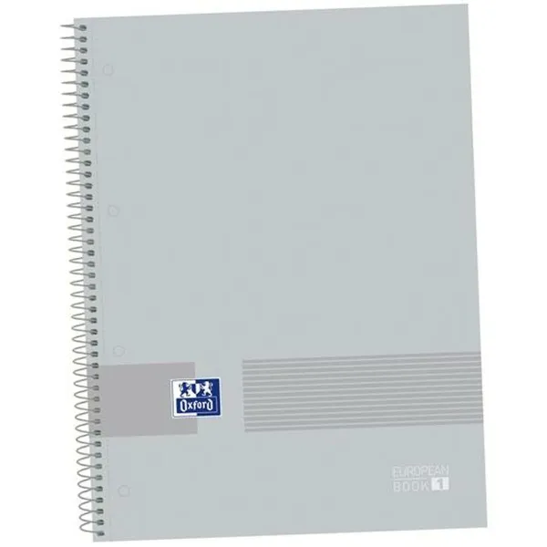 Set of exercise books Oxford &YOU EUROPEANBOOK Grey A4+ 80 Sheets 5 Pieces (25 Units)