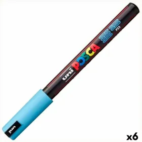 Fluorescencinis žymeklis POSCA PC-1MR Mėlyna (6 vnt.)