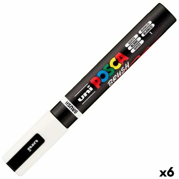Markeris BRUSH POSCA PC-5BR Balta (6 vnt.)