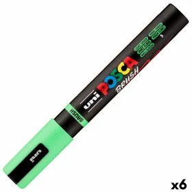 Marķieris BRUSH POSCA PC-5BR Gaiši zaļš (6 gb.)