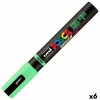 Marķieris BRUSH POSCA PC-5BR Gaiši zaļš (6 gb.)