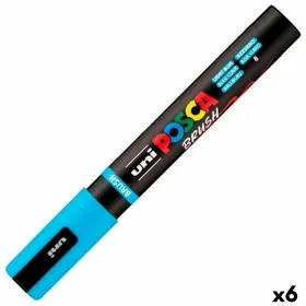 Marker BRUSH POSCA PC-5BR Light Blue (6 Units)