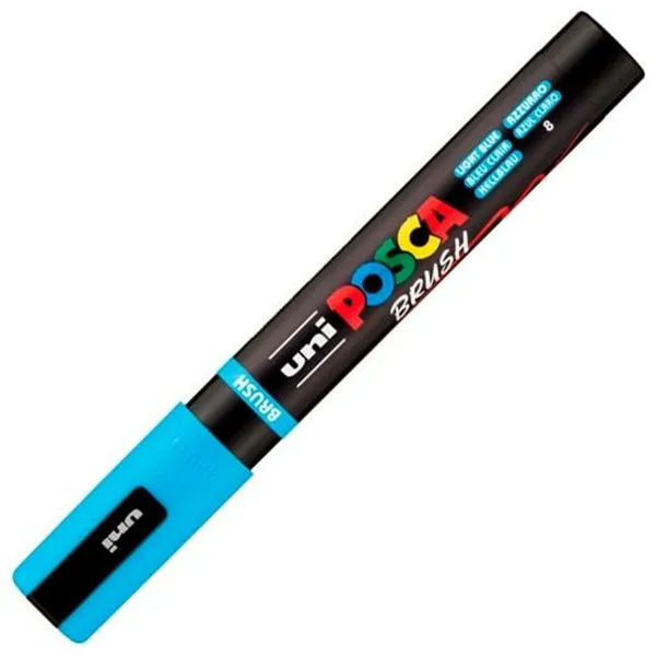 Markeris BRUSH POSCA PC-5BR Šviesiai mėlyna (6 vnt.)