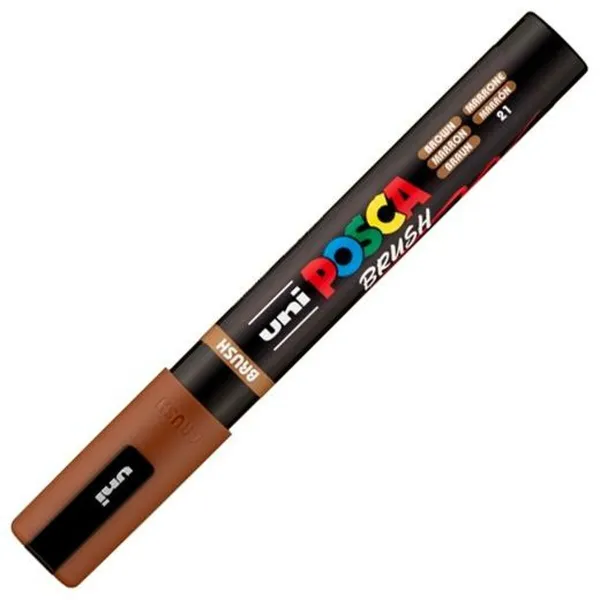 Marķieris BRUSH POSCA PC-5BR Brūns (6 gb.)
