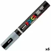 Huopakynä BRUSH POSCA PC-5BR Harmaa (6 osaa)