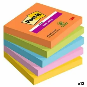 Lipnūs lapeliai Post-it Spalvotas 76 x 76 mm 5 Dalys (12 vnt.)