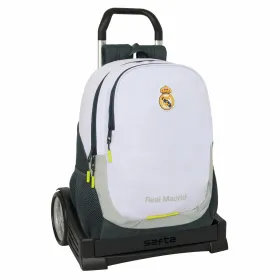 Mokyklinis krepšys Real Madrid C.F. Balta 32 x 44 x 16 cm