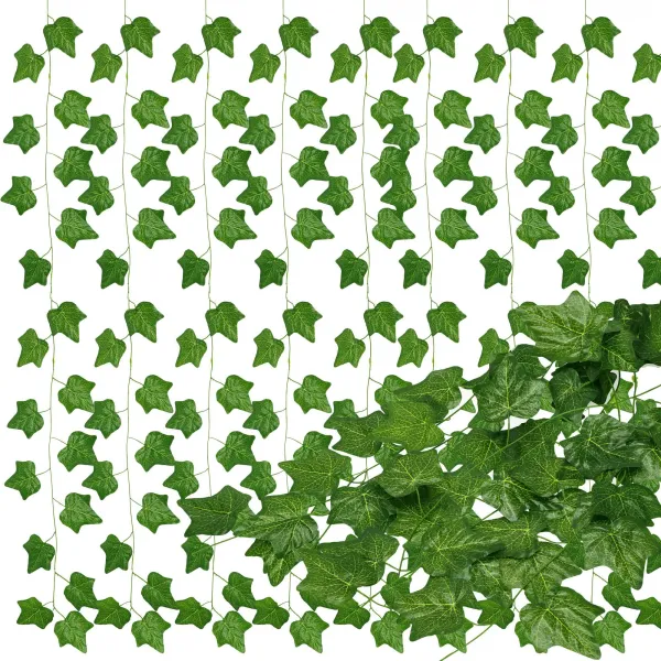 Artificial Leaf Garland Ivy Wall Decoration Springos HA7437 6 Vine Stems, 233 cm