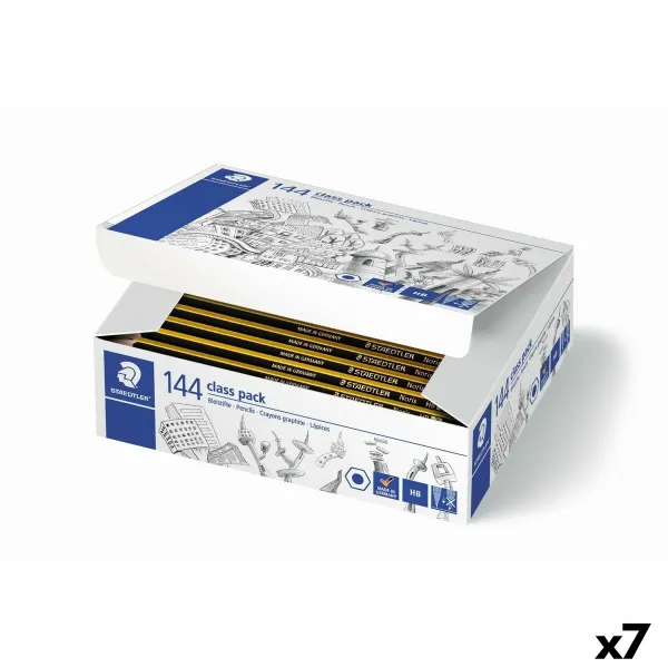 Pencil Set Staedtler NORIS HB Hexagonal HB 144 Pieces (7 Units)