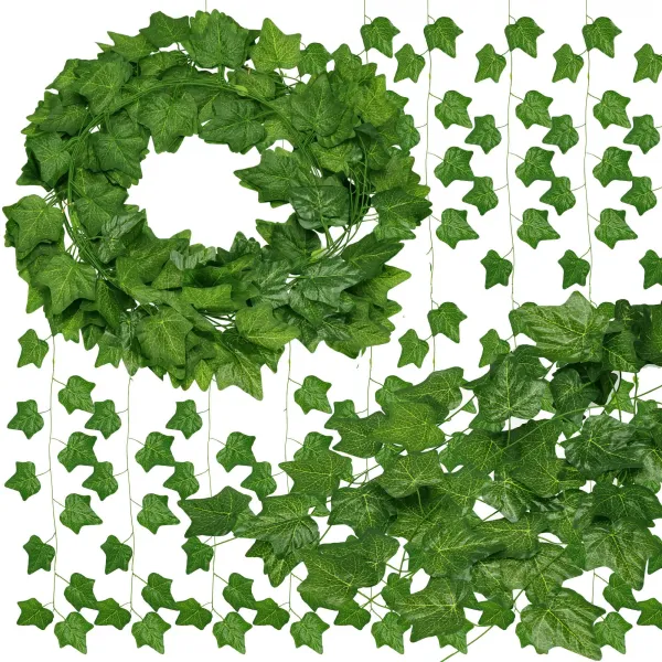Artificial Leaf Garland Ivy Wall Decoration Springos HA7437 6 Vine Stems, 233 cm