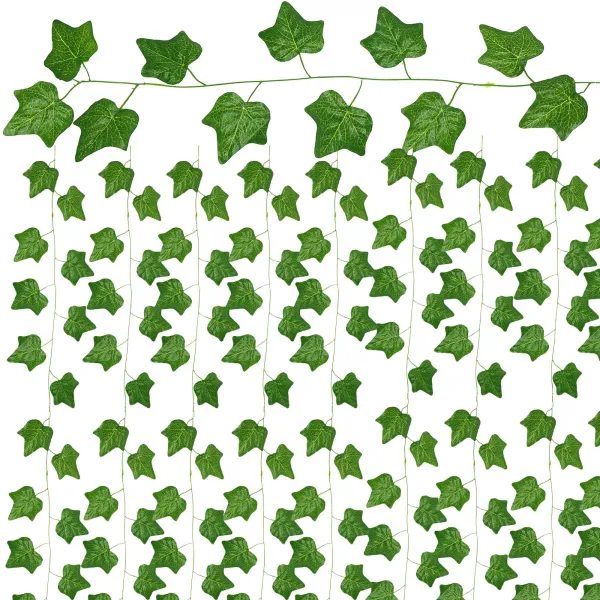 Artificial Leaf Garland Ivy Wall Decoration Springos HA7437 6 Vine Stems, 233 cm