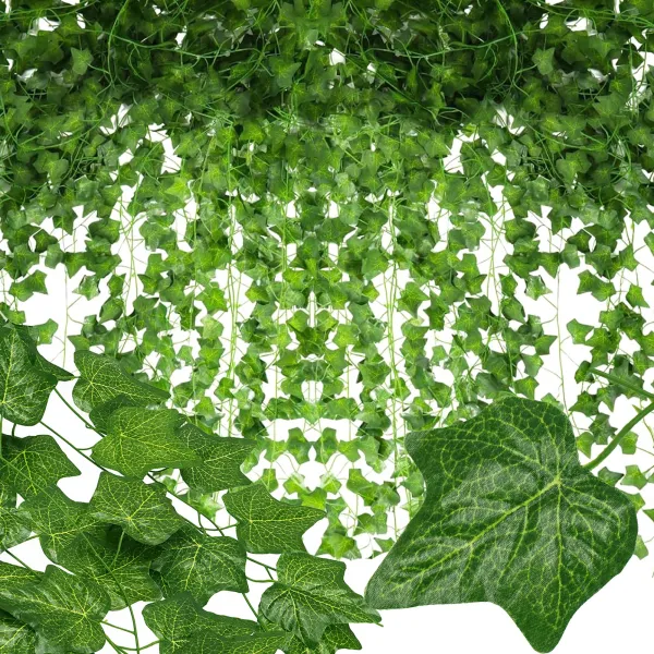 Artificial Leaf Garland Ivy Wall Decoration Springos HA7437 6 Vine Stems, 233 cm