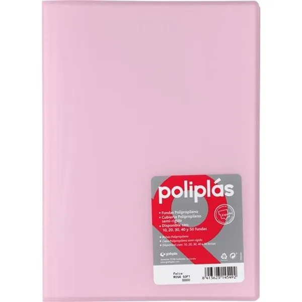 Organizatora Mape Grafoplas POLIPLÁS Rozā Lapa (8 gb.)