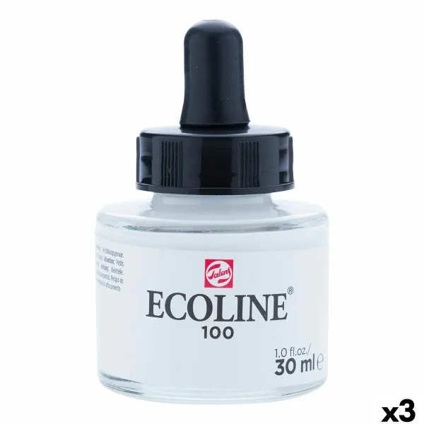 Ūdenskrāsas Talens Ecoline Balts 30 ml (3 gb.)