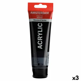 Akrila krāsa Talens Amsterdam Melns 120 ml (3 gb.)