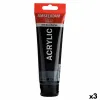 Akrila krāsa Talens Amsterdam Melns 120 ml (3 gb.)