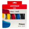 Acrylic Paint Set Talens Amsterdam Primary Multicolour 120 ml (6 Units)