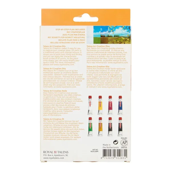 Dažai Talens Art Creation Spalvotas 12 ml 8 Dalys