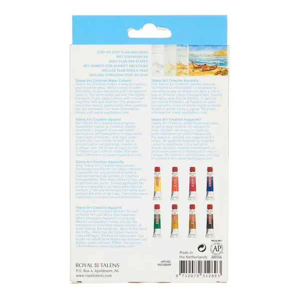 Dažai Talens Art Creation Spalvotas 12 ml 8 Dalys