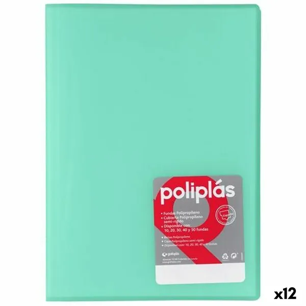 Organiser Folder Grafoplas POLIPLÁS Green Sheet (12 Units)