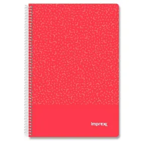 Notebook Imprex Red Sheet 80 Sheets (4 Units)