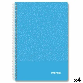 Notebook Imprex Blue Sheet 80 Sheets (4 Units)
